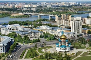 Павлодар, вид на город, набережная